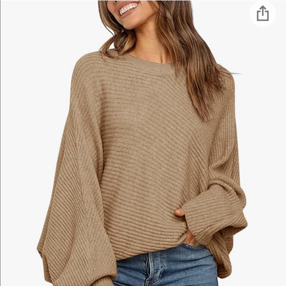 Oversized Womens Crew Neck Sweater
